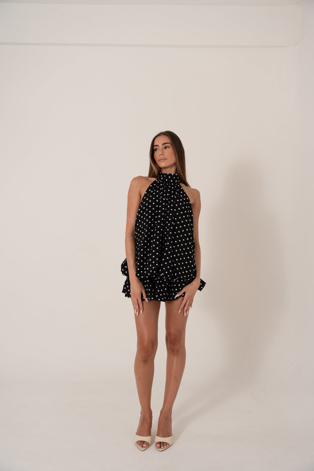 Scarlet Polka Dot Dress