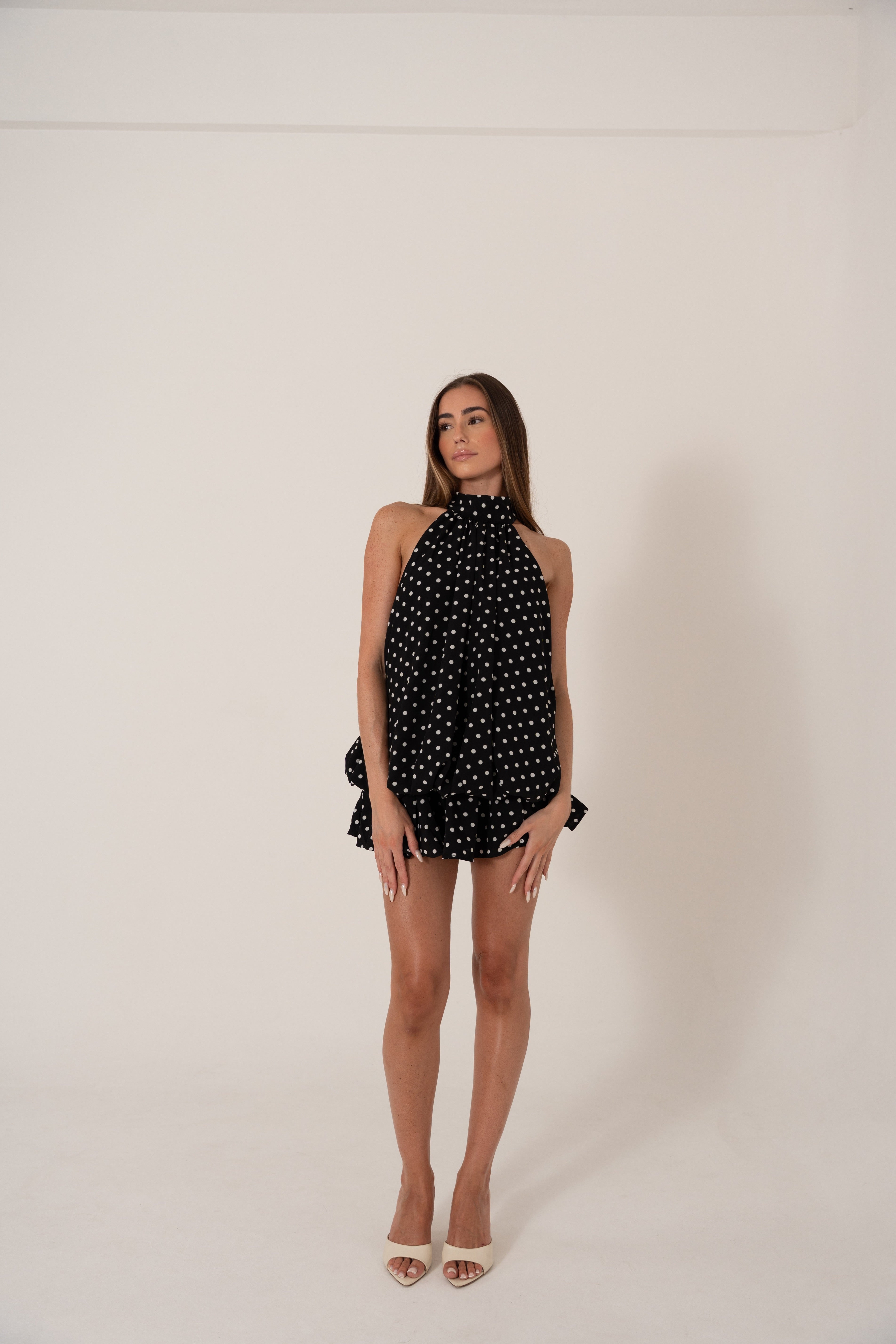 Scarlet Polka Dot Dress